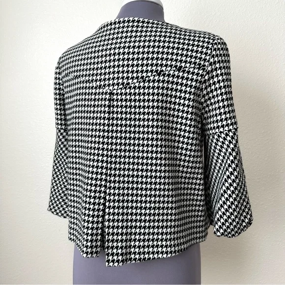 Vintage Houndstooth Stretch Blazer Sz PM - Picture 7 of 14
